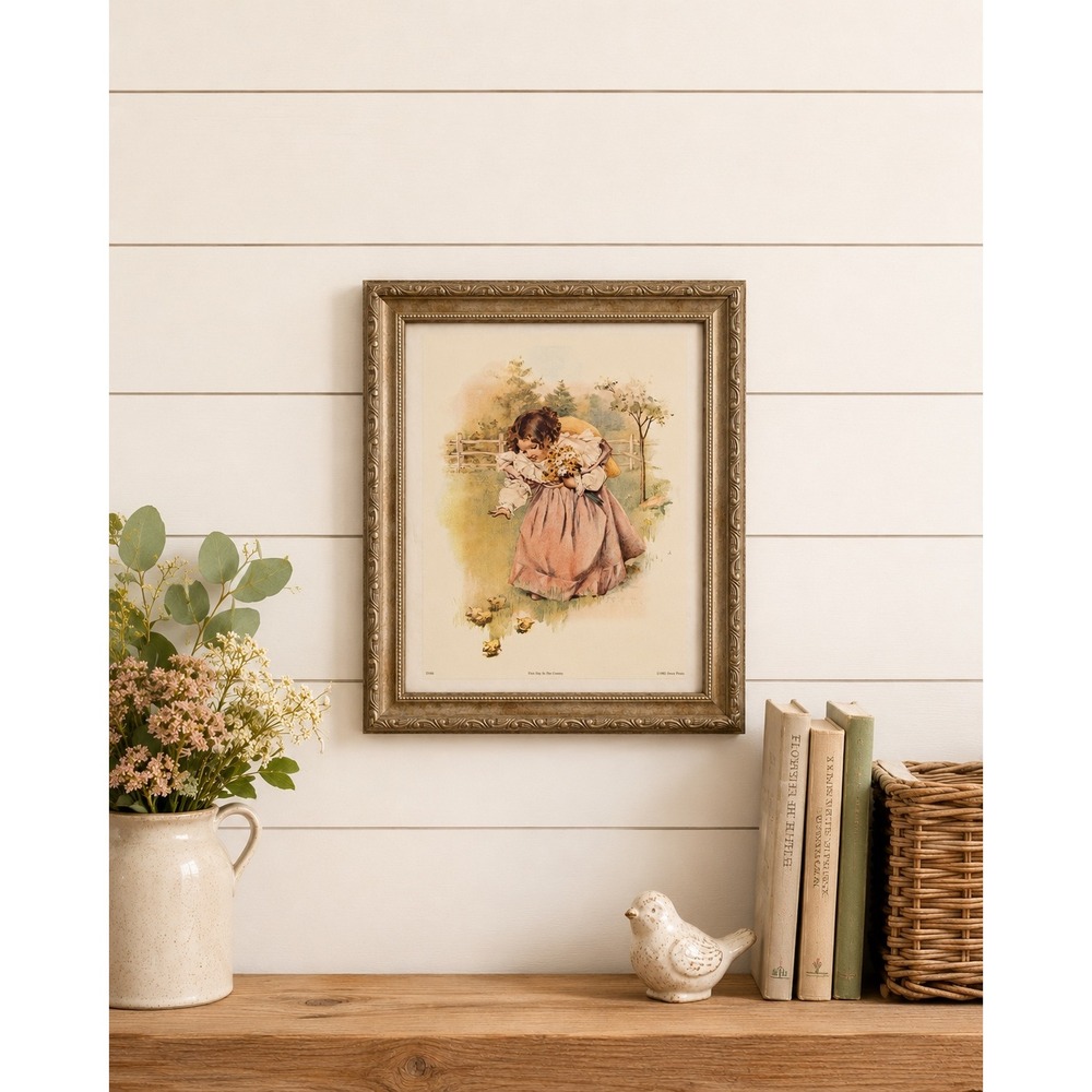 Framed Vintage Victorian First Day in the Country
